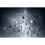 WMF Profi Plus Küchenhelfer Set Edelstahl 7-teilig, Küchenbesteck, Ständer mit 6 Helfern, Schöpflöffel, Schaumlöffel, Wokwender, Wender, Schneebesen, Gemüseschäler, Cromargan Edelstahl, spülmaschinengeeignet