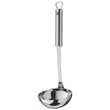 WMF Profi Plus Küchenhelfer Set Edelstahl 7-teilig, Küchenbesteck, Ständer mit 6 Helfern, Schöpflöffel, Schaumlöffel, Wokwender, Wender, Schneebesen, Gemüseschäler, Cromargan Edelstahl, spülmaschinengeeignet