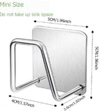 通用 2 Stücke Schwammhalter Spülbecken 304 Edelstahl Schwammhalter Küche Selbstklebend Sponge Holder kitchen sink Wasserdicht Spülschwamm Halterung Spülbecken Spülschwammhalter Küchenschwammhalter