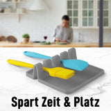 Zulay Kitchen silikon-Utensil Rest mit drip-Auflage für mehrere geräte, hitzebeständig, bpa-frei löffel Rest & löffel-Halter für Herd, küchenzubehör Halter für löffel, schöpfkellen, Tongs & More