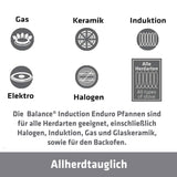Berndes Pfannen Set Induction Enduro 4tlg. - frypan 20 cm, 24 cm & 28 cm – mit Pfannenwender - allherdtauglich - Bratpfanne mit extrem robuster 3-Schicht- Antihaftversiegelung – kratzfest - ohne PFAS