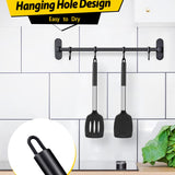 Pfannenwender aus Silikon, robust, antihaftbeschichtet, geschlitzt, hitzebeständig, BPA-frei, ideales Kochgeschirr für Fisch, Eier, Pfannkuchen, schwarz, 2 Stück