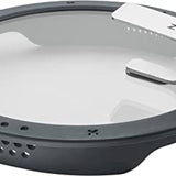 ZWILLING Simplify Kochtopfset, 5-teilig, Mit integriertem Sieb im Deckel, Glasdeckel, Induktionsgeeignet, unbeschichtet, Edelstahl, Silber-Schwarz