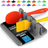 Zulay Kitchen silikon-Utensil Rest mit drip-Auflage für mehrere geräte, hitzebeständig, bpa-frei löffel Rest & löffel-Halter für Herd, küchenzubehör Halter für löffel, schöpfkellen, Tongs & More