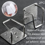 通用 2 Stücke Schwammhalter Spülbecken 304 Edelstahl Schwammhalter Küche Selbstklebend Sponge Holder kitchen sink Wasserdicht Spülschwamm Halterung Spülbecken Spülschwammhalter Küchenschwammhalter