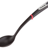 Tefal Ingenio K206S4 Küchenhelfer-Set | Suppenkelle, Gemüselöffel, Löffel, Bratwender | Kunststoff | Schwarz/Silber/Rot- 17,2 x 8,1 x 36 cm (LxBxH)