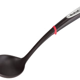 Tefal Ingenio K206S4 Küchenhelfer-Set | Suppenkelle, Gemüselöffel, Löffel, Bratwender | Kunststoff | Schwarz/Silber/Rot- 17,2 x 8,1 x 36 cm (LxBxH)