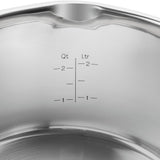 ZWILLING Simplify Kochtopfset, 5-teilig, Mit integriertem Sieb im Deckel, Glasdeckel, Induktionsgeeignet, unbeschichtet, Edelstahl, Silber-Schwarz