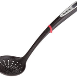 Tefal Ingenio K206S4 Küchenhelfer-Set | Suppenkelle, Gemüselöffel, Löffel, Bratwender | Kunststoff | Schwarz/Silber/Rot- 17,2 x 8,1 x 36 cm (LxBxH)